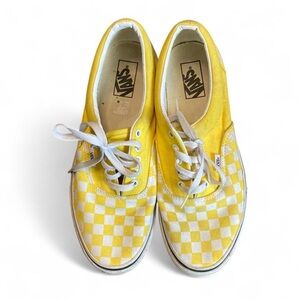 Vans Mens Yellow Checkered Sneakers size 11